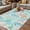 Teal Green, variant on Teal Red Coastal Outdoor Rug for Patio/Deck/Porch, Non-Slip Large Area Rug 6 x 9 Ft, Nautical Seahorse Beach Coral Starfish Indoor Outdoor Rugs Washable Area Rugs, Camping Rug Carpet Runner