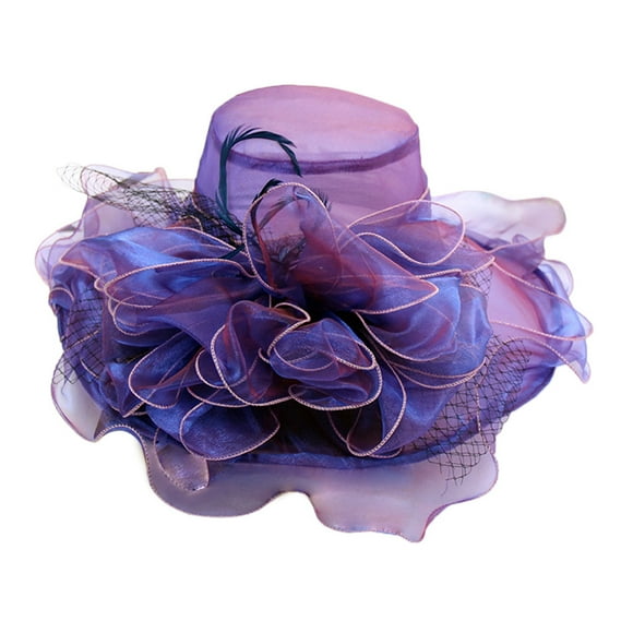 Wozhidaose sun hatWomen's Derby Fascinator Cap Kentucky Tea Party Wedding Hat trucker hat