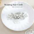 thumbnail image 2 of Bride Wedding Hair Comb Crystal Hair Piece Rhinestone Bridal Hair Accessories for Women HC042 (Silver), 2 of 4