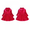 thumbnail image 6 of SYNPOS Baby Kids Girl Dresses Outfit Long Sleeve Single-Breasted Dress Clothes 1-8 Years, 6 of 13