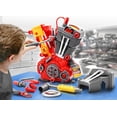 thumbnail image 5 of Lanard Tuff Tools: Engine Overhaul - 25 pc Playset, Lights & Sounds, Motorcycle Engine Building Set, Realistic Mechanic Toy, Kids Ages 3+, 5 of 5