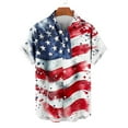 thumbnail image 4 of WAENQINLA 4th of July Shirts for Men American Flag USA Flag Hawaiian Shirts Big and Tall USA Short Sleeve Button up Shirt, 4 of 6