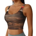 thumbnail image 2 of Balery Rustic American Flag Wood Sujetadores deportivos con espalda cruzada para mujer, acolchados, sin costuras, de alto impacto, ideales para yoga, gimnasio, entrenamiento y fitness.-Medium, 2 of 8