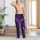 thumbnail image 2 of Fotbe Purple Starry Sky Antelope Pantalones de Pijama para Hombre, Pantalones de Dormir, Pantalones de Casa con Cintura Ajustable y Bolsillos-Medium, 2 of 6