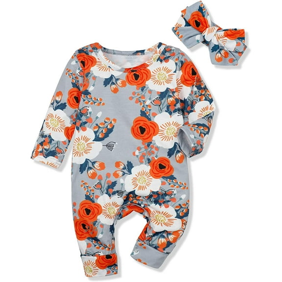 Newborn Baby Girl Clothes Romper Onesie Cotton Newborn Outfit for Girls Cute Infant Girl Jumpsuits Clothes 0-3 Months