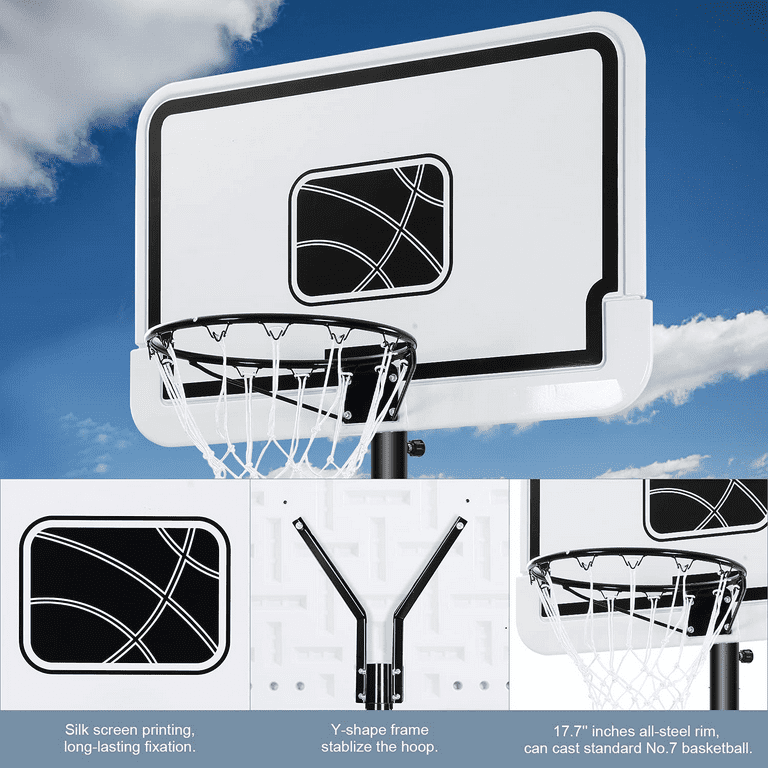 Soozier Wall Mounted Basketball Hoop with Shatter Proof Backboard, Durable  Rim and All-Weather Net for Indoor and Outdoor Use