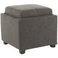 thumbnail image 4 of SAFAVIEH Harrison Single Tray Ottoman Charcoal, 4 of 6