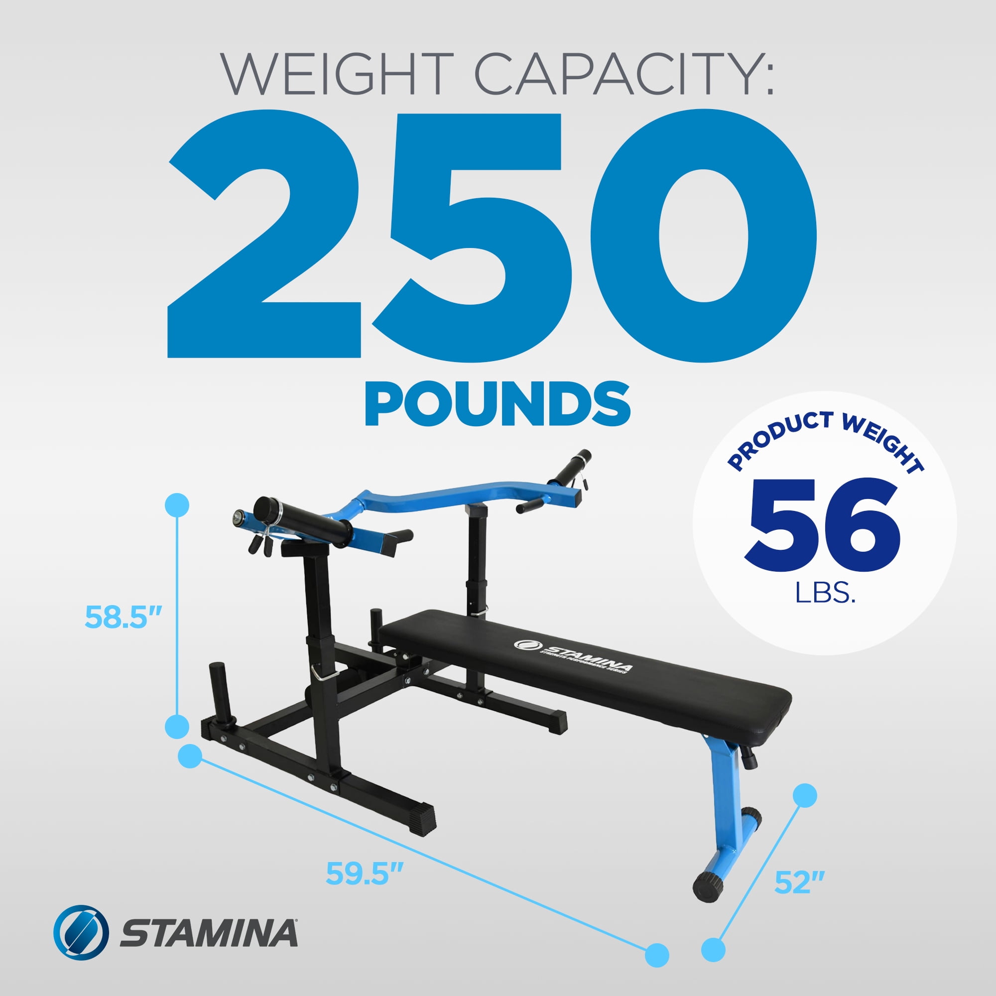Stamina Bench Press Machine with Adjustable Angle for Home Strength Training, 50-3100