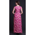 thumbnail image 4 of Bimba Robe Maxi Décontractée Sans Manches à Col en V Fendue devant Imprimée Boho pour Femmes - TG, 4 of 5