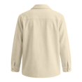 thumbnail image 4 of Unir Women’s Casual Solid Corduroy Collared Button Down Shacket Jacket, Long Sleeve Pocket Relaxed Fit Lightweight Outerwear For Fall Winter Daily Wear Size S-XXL Plus Size Friendly, 4 of 5