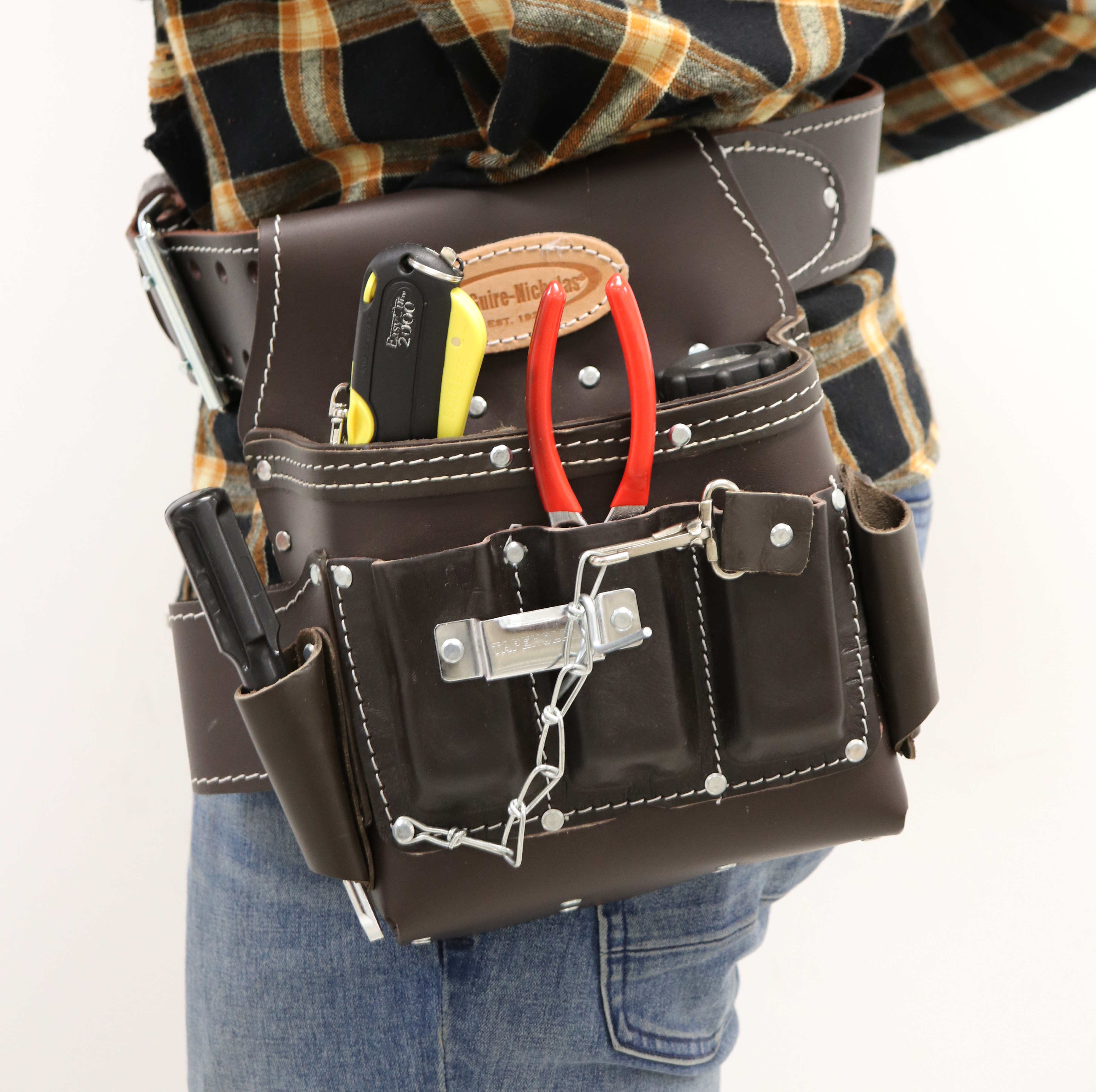 McGuire-Nicholas 12-Pocket Electrician's Tool Pouch, Oil Tanned Leather photo 6