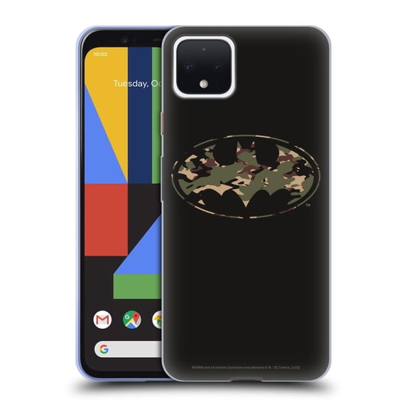 Head Case Designs Officially Licensed Batman DC Comics Logos Camouflage Soft Gel Case Compatible with Google Pixel 4
