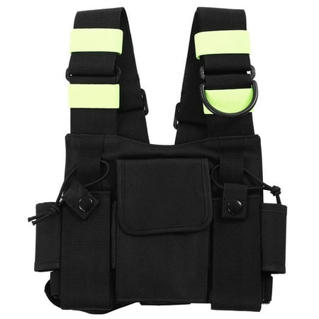 Rescue Vest, Radio Chest Harness, Universal Radio Carry Case,pouch Holster Vest Rig for Two Way Radio Walkie Talkie, Tactical Vest