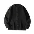 thumbnail image 2 of Ceisia Men's Solid Color Hooded Jacket Warm Zip Up Gift Outerwear Casual Long Sleeve Winter Coat, 2 of 5