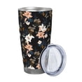 thumbnail image 2 of Logiee Lilies Flowers Print 20OZ Car Cup with Lid, Stainless Steel Vacuum Insulated Double Wall Travel Tumbler, Durable Insulated Coffee Mug,Thermal Cup with Straw-Straw Two-piece Set, 2 of 8