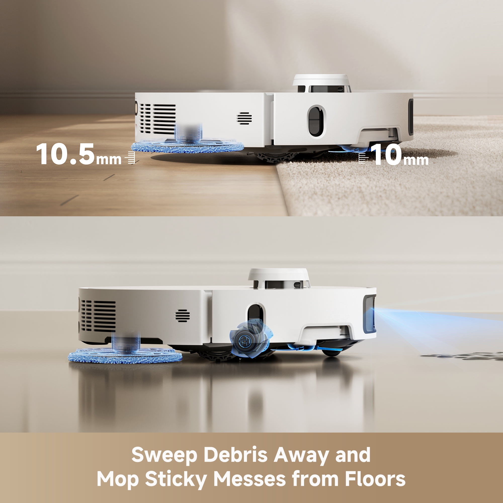 MOVA P10 Pro Ultra Robot Vacuum and Mop (B Level) , Extenable Mop, Edge-to-Edge Cleaning,13000 Pa Suction, CleanLift System, Hot Water