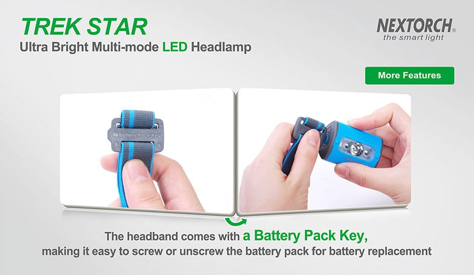 Nextorch Trek Star Headlamp, Green