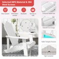 thumbnail image 4 of Gymax Patio HIPS Outdoor Weather Resistant Slatted Chair Adirondack Chair w/ Cup Holder White, 4 of 8