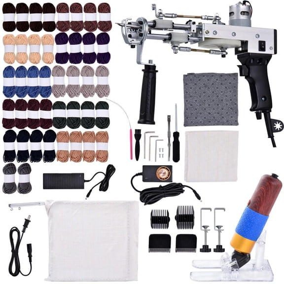 FOVOLAT Rug Tufting Kit Rug Making Kit with Carpet Trimmer Rug Maker Machine for Beginners Rug Making Supplies for Rug Tufting classical