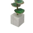 thumbnail image 4 of Parks 30 Inch Table Lamp With Agate Slices and Linen Drum Shade, White- Saltoro Sherpi, 4 of 5