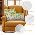 thumbnail image 6 of Watercolor Lemon Outdoor Pillow Covers 24x24 Set of 2,Waterproof Patio Throw Pillowcase Protectors,Eucalyptus Leaf Fruit Yellow Flower Decorative Pillow Shams Cushion Covers for Seat Bed Couch Sofa, 6 of 8
