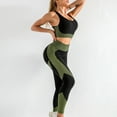 thumbnail image 5 of TNOBHG Yoga Wear Set Women Yoga Suit 2 Pcs/set Sportswear Set Hollow Out Skinny Soft Sweat Absorption Color Matching High Waist Lady Crop Top Leggings Set, 5 of 8