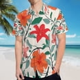 thumbnail image 5 of High Quality Hawaiian Shirts for Men Short Sleeve Aloha Beach Shirt Floral Summer Casual Button Down Shirts Blouses O6Q692, 5 of 7