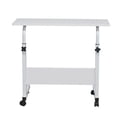 thumbnail image 5 of KAAYEE 27-39"Height Adjustable Rolling C Table for Adult Study,Compact Computer Desk for Sofa,White, 5 of 8