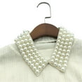 thumbnail image 5 of Woman Faux Pearl Lapel Collar Shawl Decorative False Collar Elegant Removable Collar Sweater Shirt Collar for Women, 5 of 9