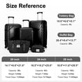 thumbnail image 2 of Zimtown 5 Piece Luggage Sets, PP Hardside Luggage Suitcase Set with Portable Travel Bag, Spinner Wheels and TSA Lock, Black, 2 of 8