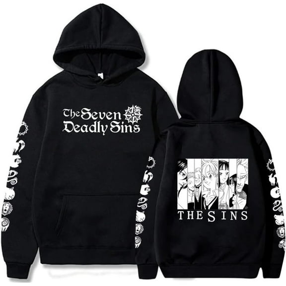 Seven Deadly Sins Anime Hoodie Streetwear Hip Hop Long Sleeve Pullover Clothes Sweatshirt