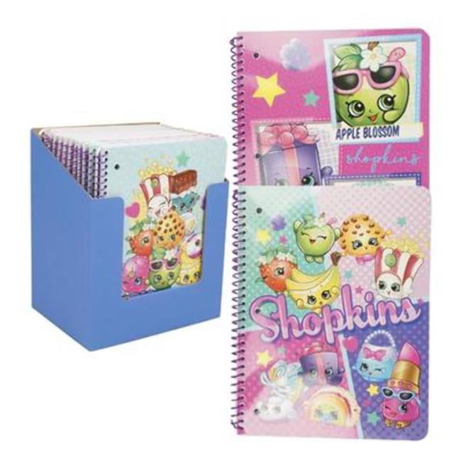 4x SHOPKINS FOOD Kids Girls School Spiral Theme Book Notebooks NEW 