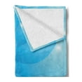 thumbnail image 2 of Snail Soft Flannel Fleece Throw Blanket, Spiral Helix of Growth Depth of Ocean Nautical Seashell Underwater Elements, Cozy Plush for Indoor and Outdoor Use, 50" x 70", Sky Blue and Aqua, by Ambesonne, 2 of 5