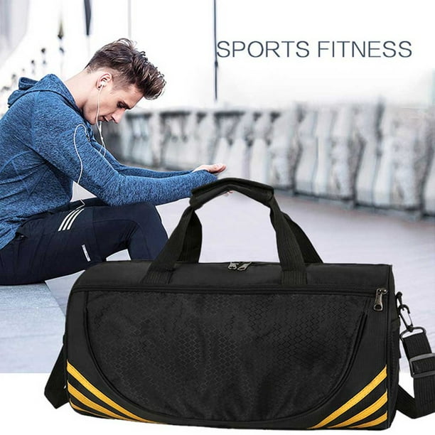 Gym Bags Large Capacity Polyester Backpack Organizer Compartment Fitness Rucksack Zipper Multifunction Sports Shoulder Bag Gold Small