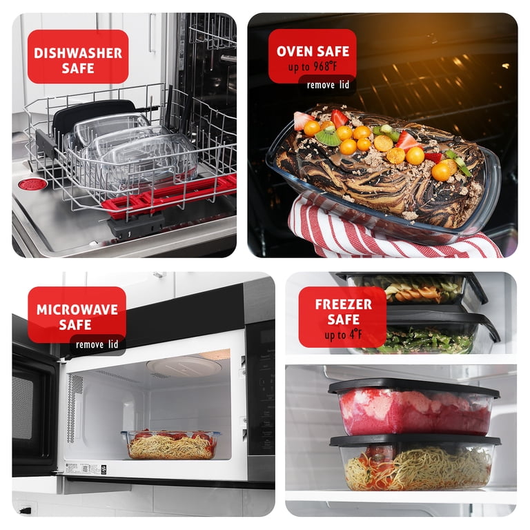 Virtu 6-Piece Glass Loaf Pan Set with Lids photo 4