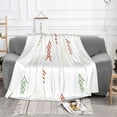thumbnail image 2 of XMXT Throw Blanket, Abstract Pine Leaf Graffiti Machine Washable Blankets for Sofa, 50 x 40 inches, 2 of 9