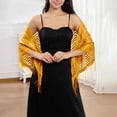 thumbnail image 4 of Châle en Dentelle Élégant pour Occasions Formelles Foulard Polyvalente Triangle pour Robe de Soirée de Mariée et Fête, 4 of 4