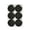 01-Black, variant on Sage Green Flocked Christmas Ball Ornaments with Silver Caps, Set of 6