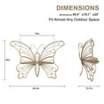 thumbnail image 6 of HLR Outdoor Bench with Butterfly Inspired Pattern, 50" Metal Frame Patio Garden Chair Cast Iron, Brown, 6 of 8