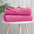 thumbnail image 4 of Casa Platino Bath Sheet 2 Pack - Luxurious Soft Bath Sheets, Quick Dry & Oversized Bath Towels, Ideal for a Touch of Elegance - Fuchsia, 4 of 7