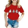 thumbnail image 2 of Weebloom Kids Halloween Shirts Boys Girls Hallowmas Cute Printed T Shirt Short Sleeved Tops For 1-13 Years Old Tees 3-4 Years Red, 2 of 3