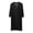 Black, variant on Unisex Soft Robe Button Down House Coat V Neck Comfy 3/4 Sleeve Pajamas for Post Surgery Lounge Sleepwear