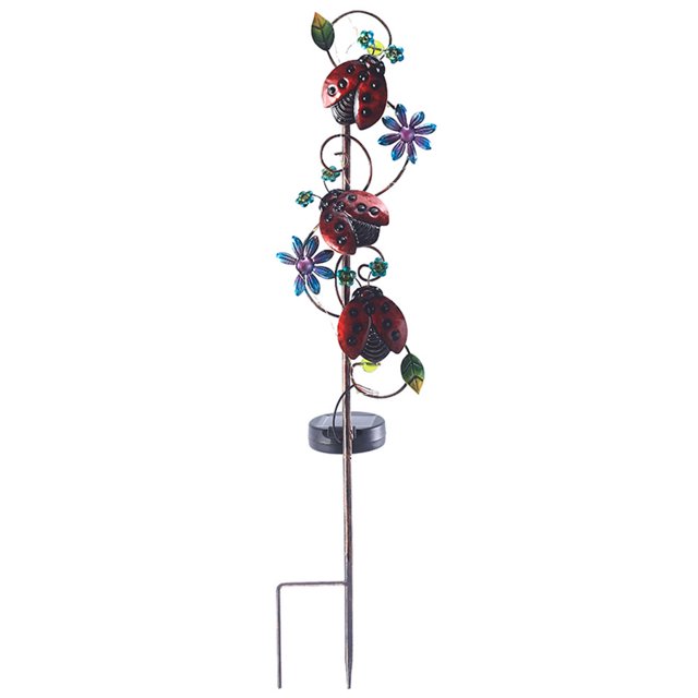 Luz de estaca Solar Ladybird Auto On LED lámpara Solar impermeable para jardín