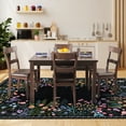 thumbnail image 4 of Silk Soft Machine Washable Rugs, Large Non-Slip Ultra Thin Area Rug for Living Room, Bedroom, Dining Room, 10x13 Ft Indoor Boho Floral Carpet, 4 of 9