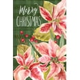 thumbnail image 2 of Talent, Kelley 23x32 White Modern Wood Framed Museum Art Print Titled - Merry Christmas Poinsettias, 2 of 4