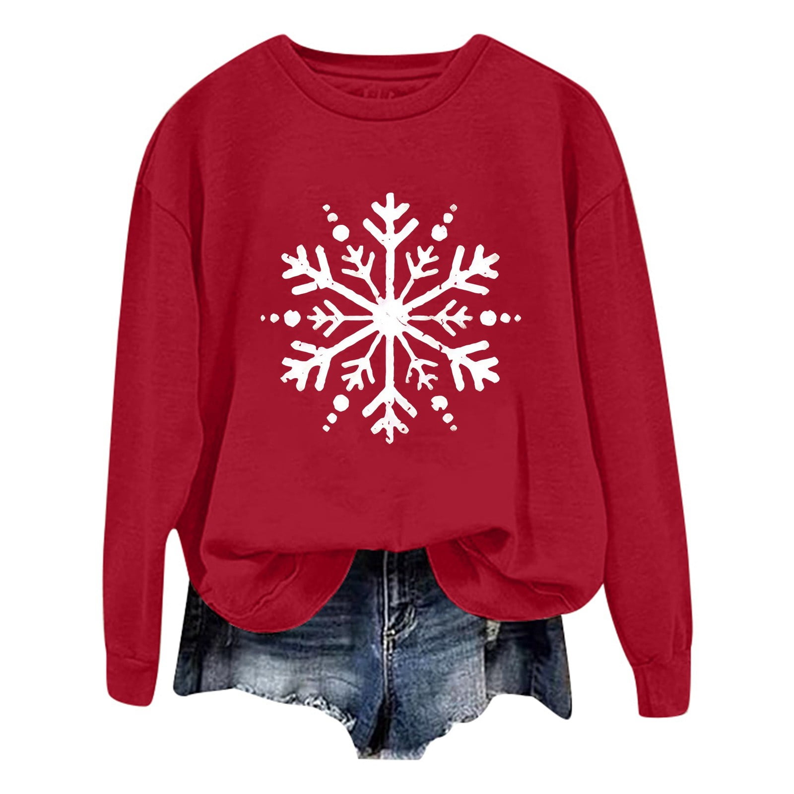 Stylish Women's Hoodless Sweatshirt Chest Hair Sweater Boyfriend