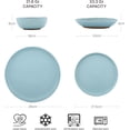 thumbnail image 2 of Reactive Glaze Stoneware Dinnerware Set Service for 2, 8 Piece Ceramic Plates and Bowls with Deep Pasta Bowls, Chip Resistant, Microwave & Dishwasher Safe, 2 of 9