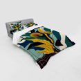 thumbnail image 2 of Ambesonne Floral Eucalyptus Bedding Set 4 Pcs, Abstract Thistles, Calking, Teal Mustard Blue, 2 of 2