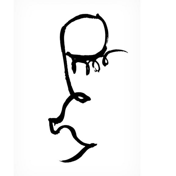 Canvas Wall Art - Pictufy Studio Ii 'Half Face Black' Wall Art for Living Room, Bedroom, or Office Décor by Trademark Fine Art - 12 x 19 Inches