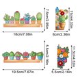 thumbnail image 2 of Diamante Arte Puerta Ángulo Recto Signo Esquina 2 Piezas Cactus para Regalos Fiesta, 2 of 9
